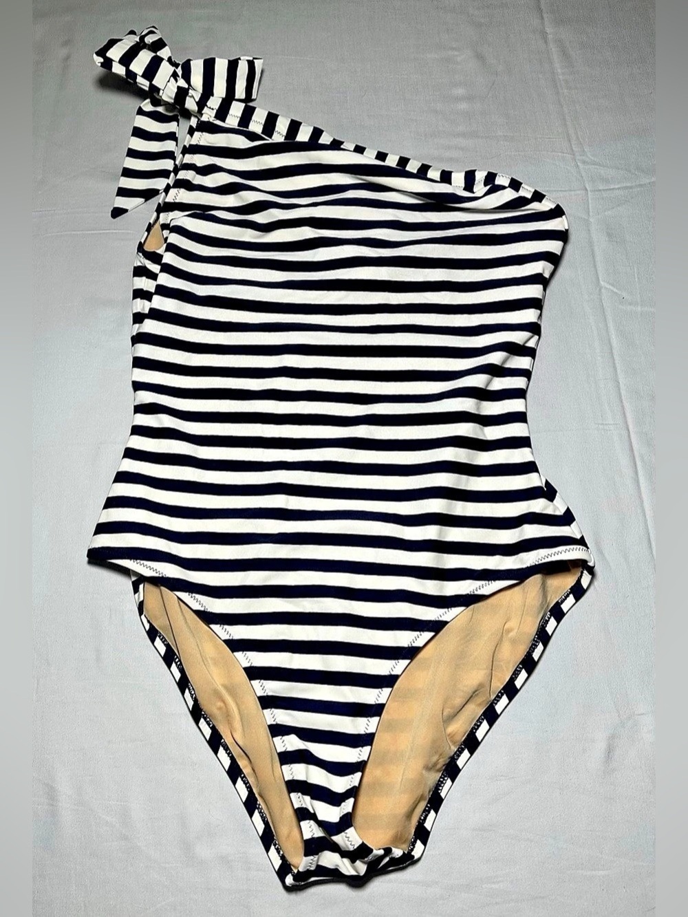 J.Crew Striped One-Piece Swimsuit Blue & White Size 8 NWT
